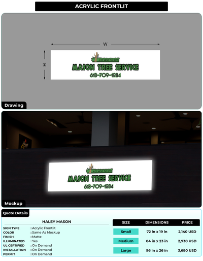 CUSTOM MOCKUP SIGN FOR Haley Mason