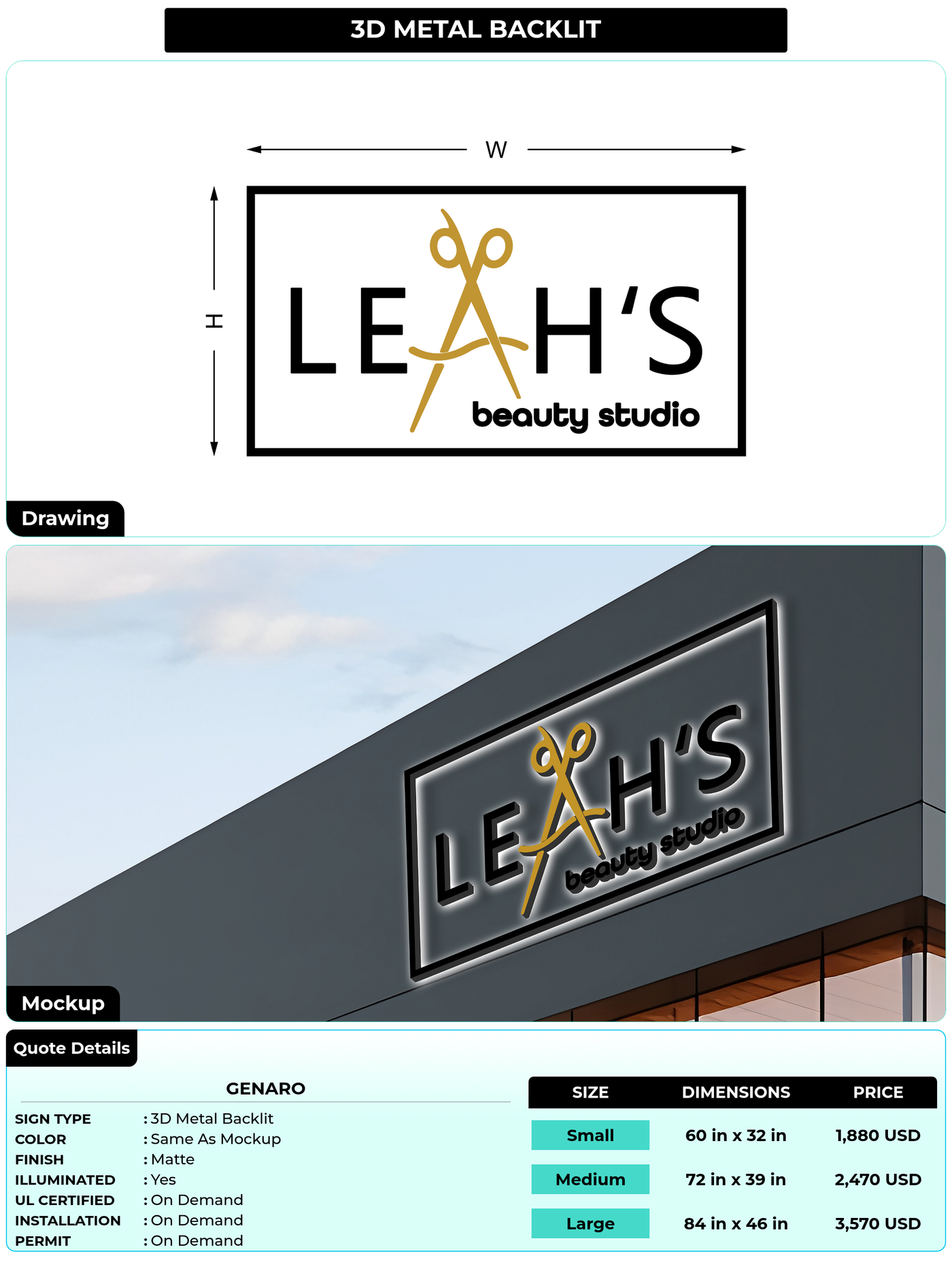 CUSTOM MOCKUP SIGN FOR Genaro