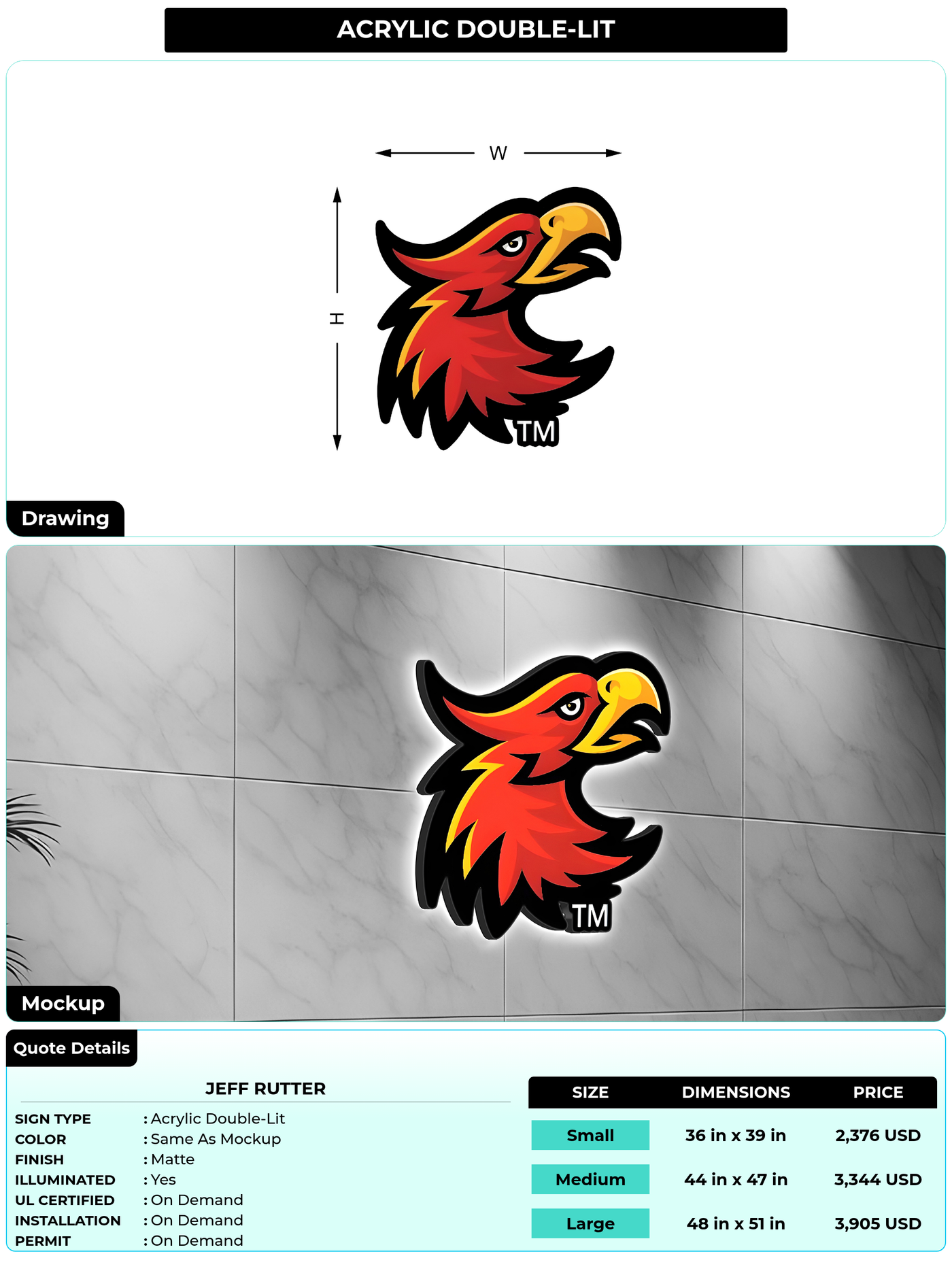CUSTOM MOCKUP SIGN FOR Jeff Rutter