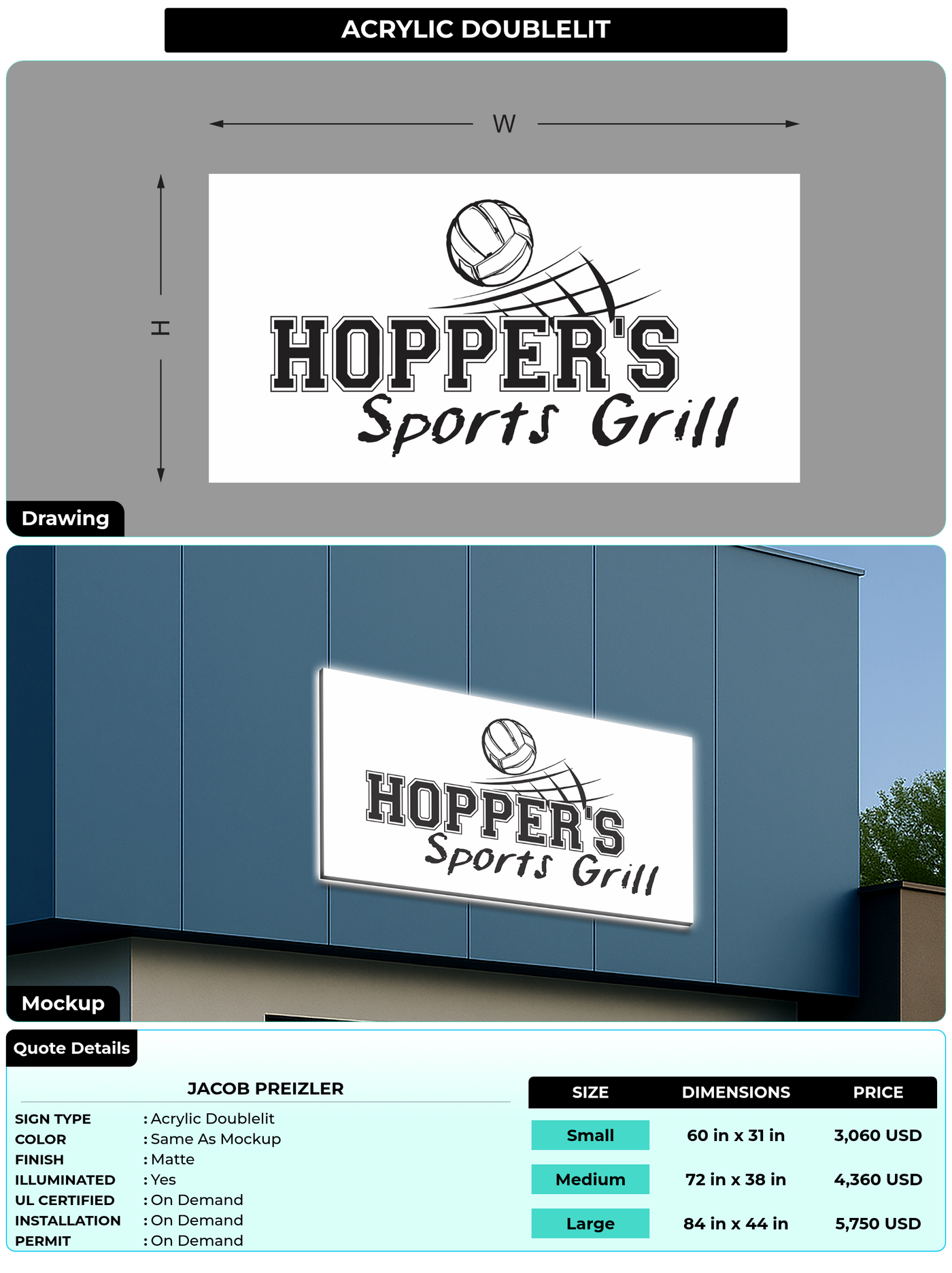 CUSTOM MOCKUP SIGN FOR Jacob Preizler