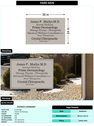 CUSTOM MOCKUP SIGN FOR Patrick Lombardi