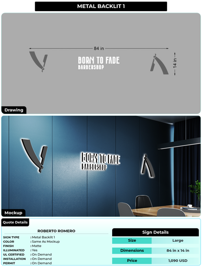 CUSTOM MOCKUP SIGN FOR Roberto Romero