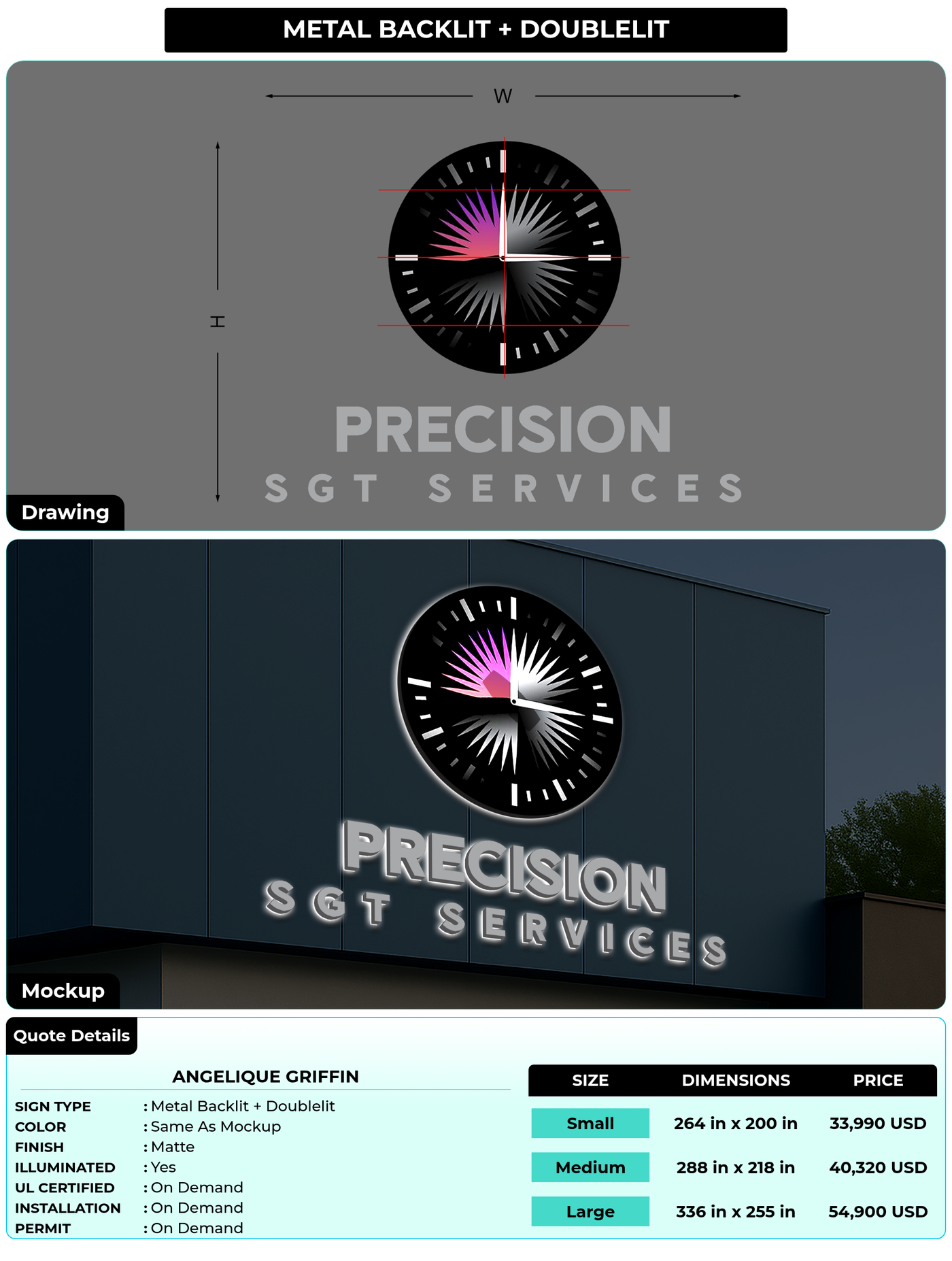 CUSTOM MOCKUP SIGN FOR Angelique Griffin