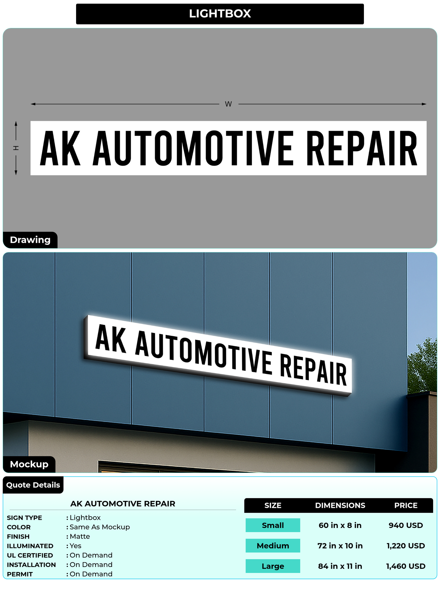 CUSTOM MOCKUP SIGN FOR AK Automotive Repair
