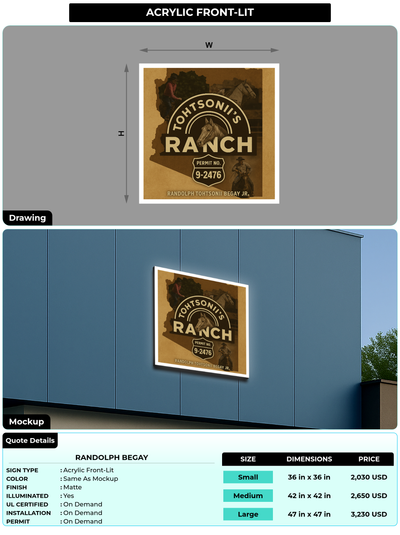 CUSTOM MOCKUP SIGN FOR Randolph Begay