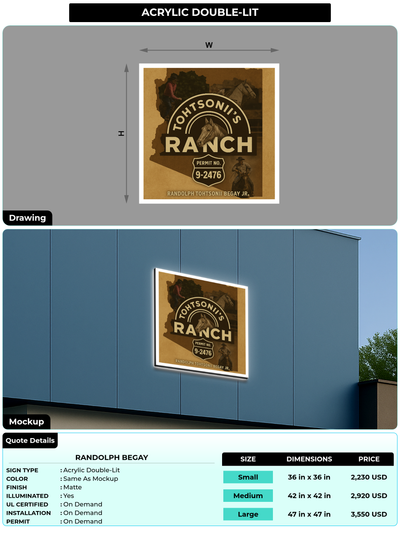 CUSTOM MOCKUP SIGN FOR Randolph Begay