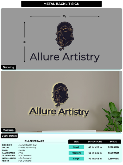 CUSTOM MOCKUP SIGN FOR Dulce Perales