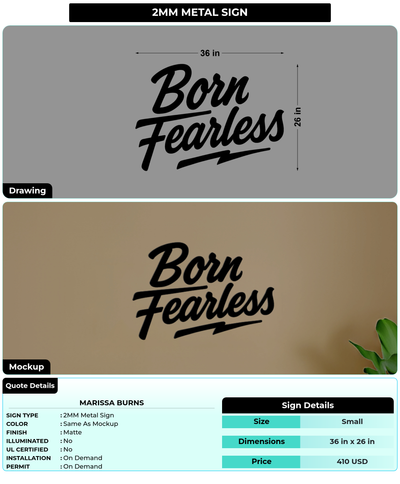 CUSTOM MOCKUP SIGN FOR Marissa Burns