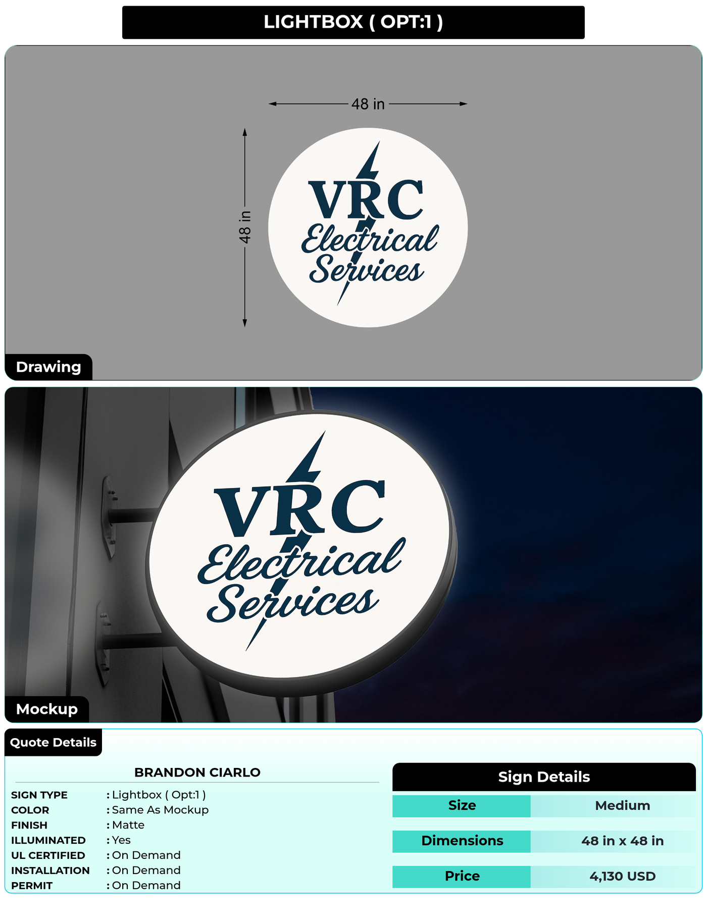 CUSTOM MOCKUP SIGN FOR Brandon Ciarlo