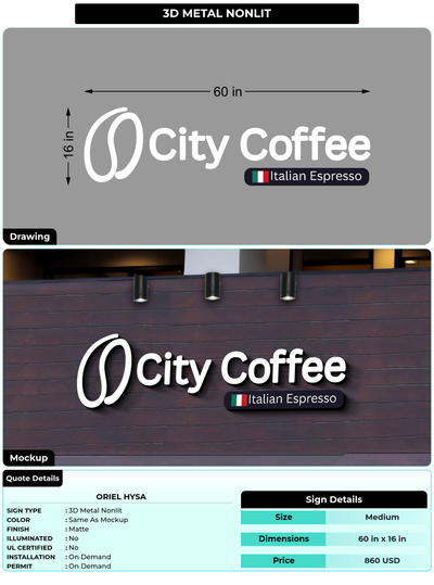 CUSTOM MOCKUP SIGN FOR Oriel hysa