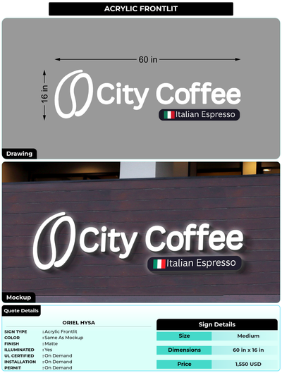 CUSTOM MOCKUP SIGN FOR Oriel hysa