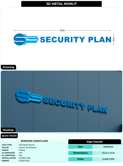 CUSTOM MOCKUP SIGN FOR Jennifer Sweetland