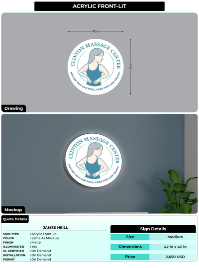 CUSTOM MOCKUP SIGN FOR James neill