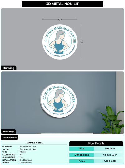 CUSTOM MOCKUP SIGN FOR James neill