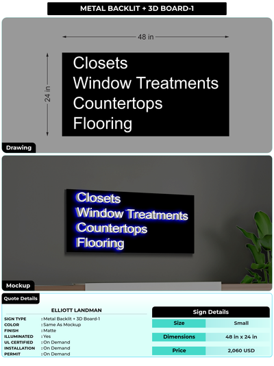 CUSTOM MOCKUP SIGN FOR Elliott Landman