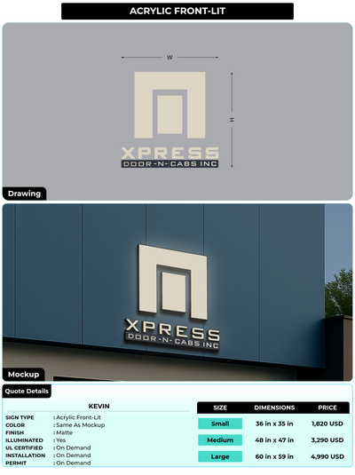 CUSTOM MOCKUP SIGN FOR Kevin