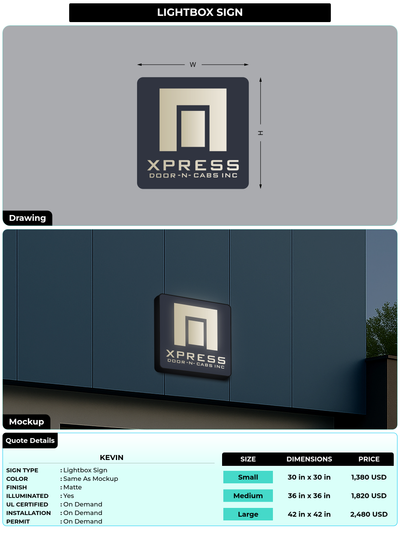 CUSTOM MOCKUP SIGN FOR Kevin