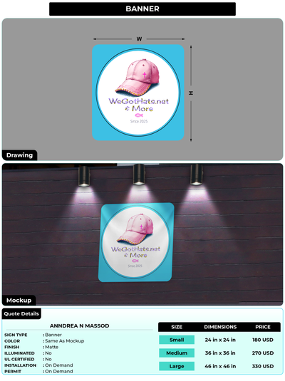 CUSTOM MOCKUP SIGN FOR Anndrea N Massod