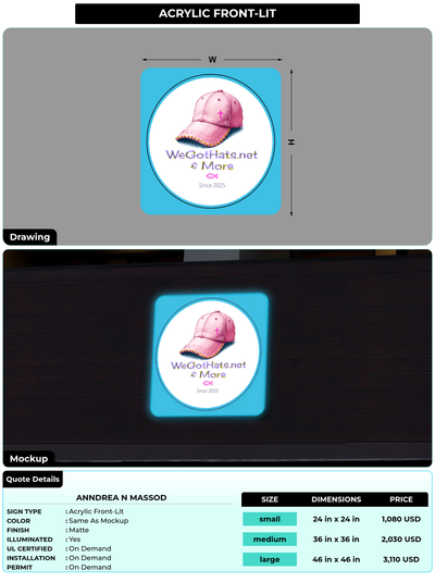 CUSTOM MOCKUP SIGN FOR Anndrea N Massod