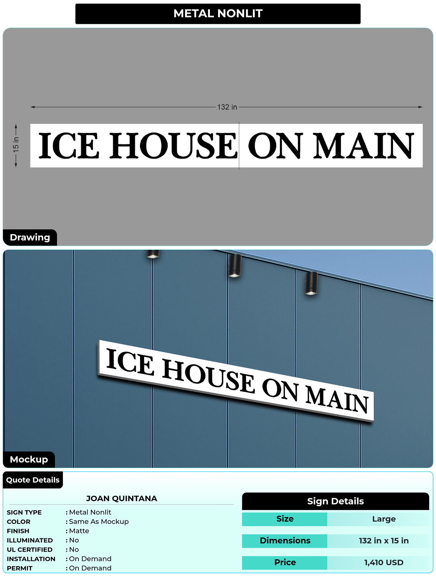CUSTOM MOCKUP SIGN FOR Joan Quintana