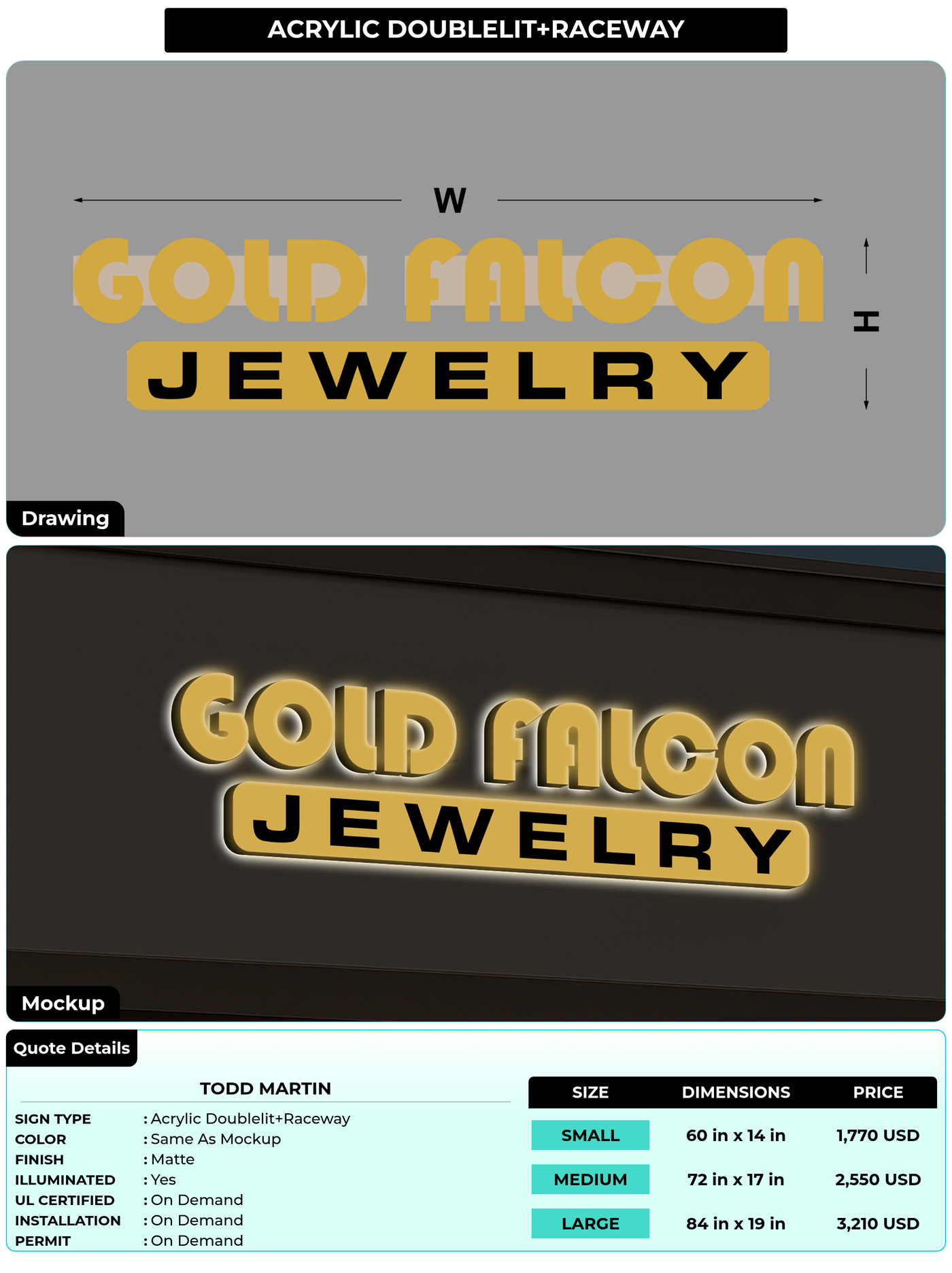 CUSTOM MOCKUP SIGN FOR Todd Martin