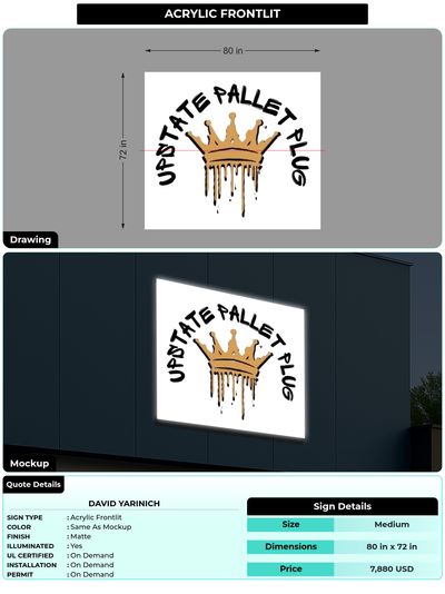 CUSTOM MOCKUP SIGN FOR David Yarinich