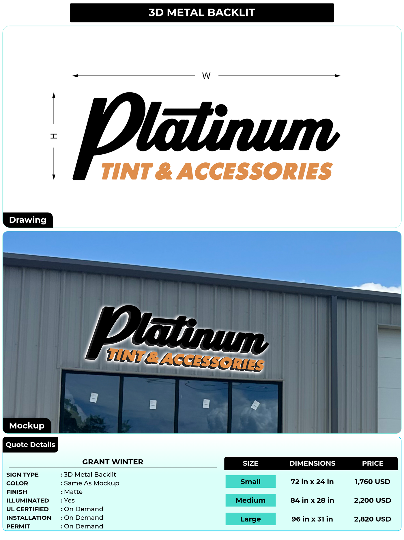 CUSTOM MOCKUP SIGN FOR Grant Winter