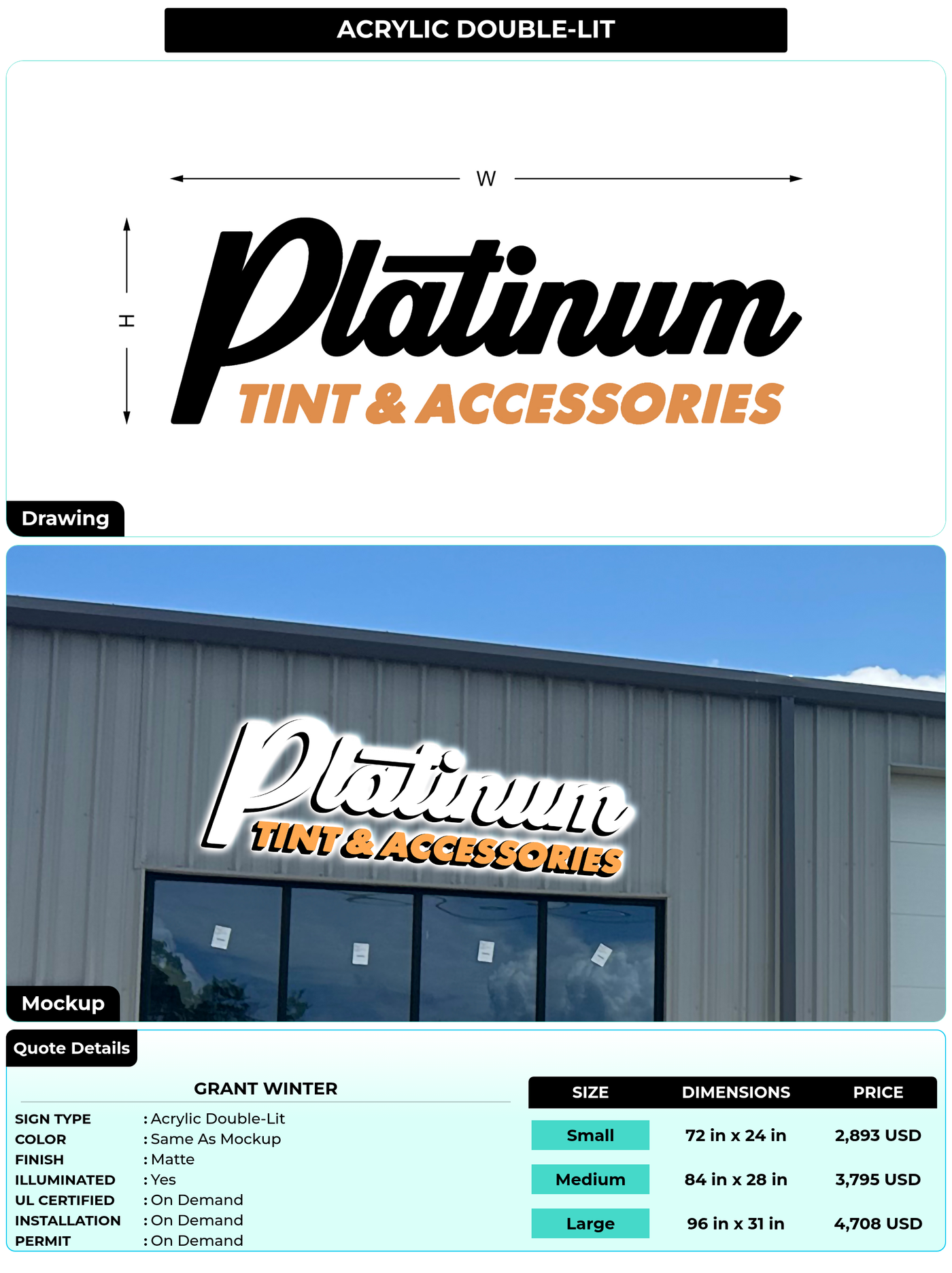 CUSTOM MOCKUP SIGN FOR Grant Winter