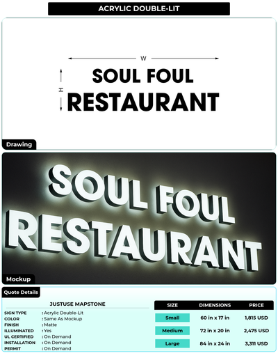 CUSTOM MOCKUP SIGN FOR Justuse mapstone