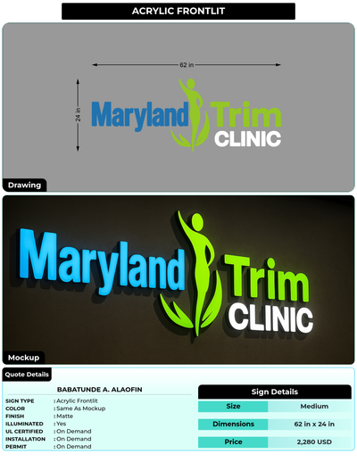 CUSTOM MOCKUP SIGN FOR Babatunde A. Alaofin