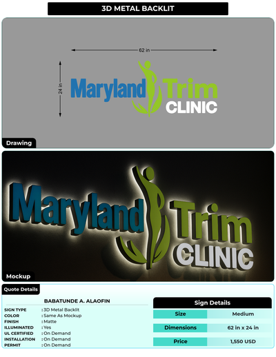 CUSTOM MOCKUP SIGN FOR Babatunde A. Alaofin