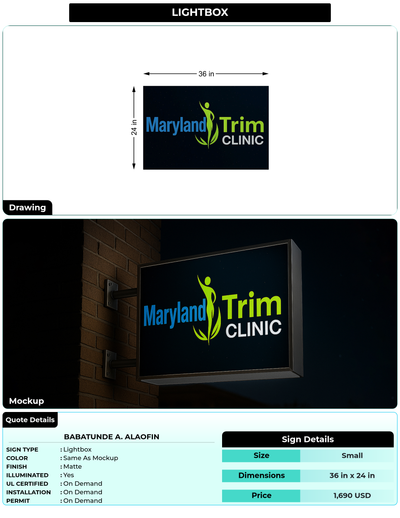 CUSTOM MOCKUP SIGN FOR Babatunde A. Alaofin