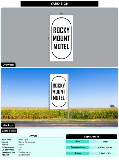 CUSTOM MOCKUP SIGN FOR Javed