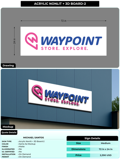CUSTOM MOCKUP SIGN FOR Michael Santos
