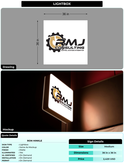 CUSTOM MOCKUP SIGN FOR Ron Hinkle