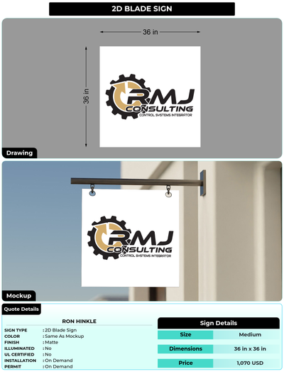 CUSTOM MOCKUP SIGN FOR Ron Hinkle