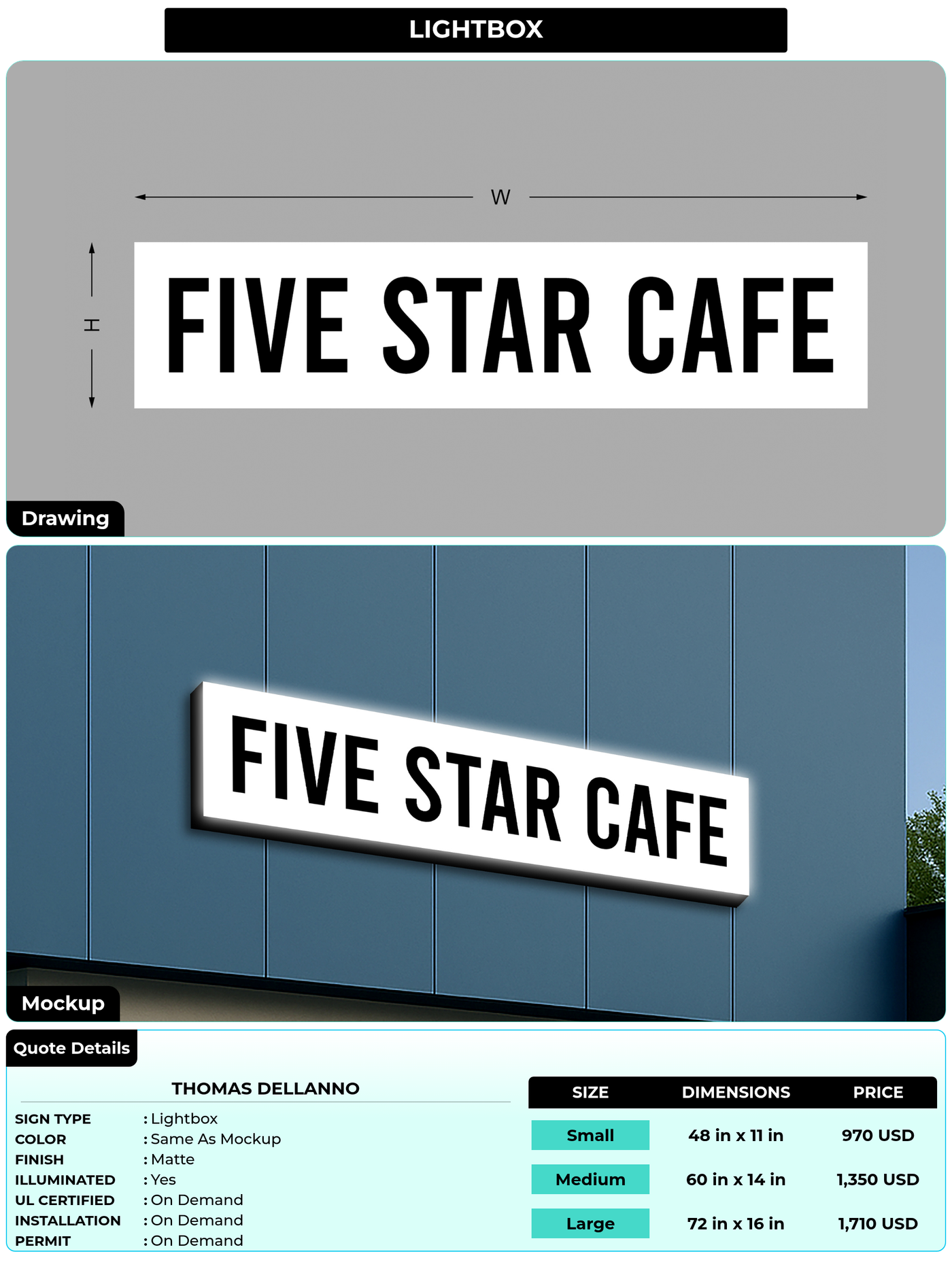 CUSTOM MOCKUP SIGN FOR Thomas Dellanno