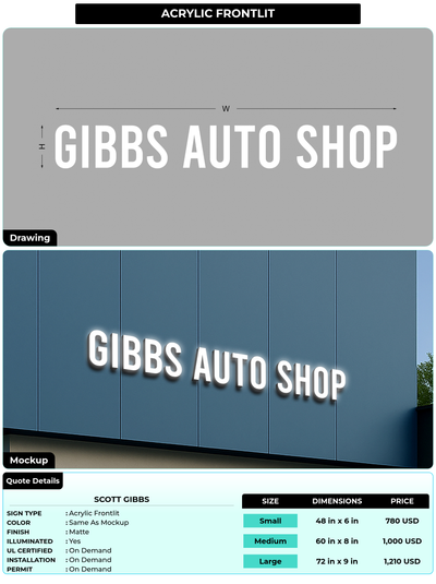 CUSTOM MOCKUP SIGN FOR Scott gibbs
