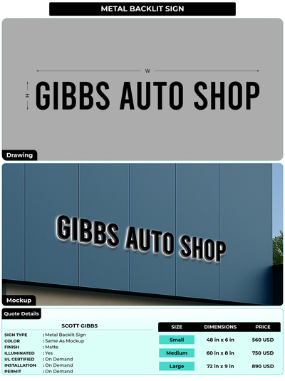 CUSTOM MOCKUP SIGN FOR Scott gibbs