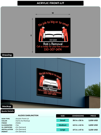 CUSTOM MOCKUP SIGN FOR Alexis darlington