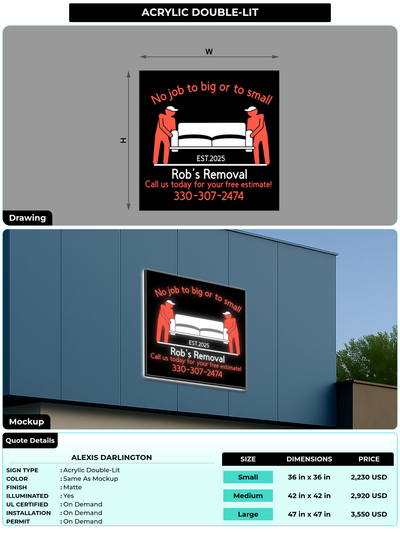 CUSTOM MOCKUP SIGN FOR Alexis darlington