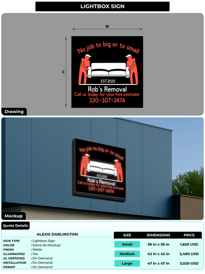 CUSTOM MOCKUP SIGN FOR Alexis darlington
