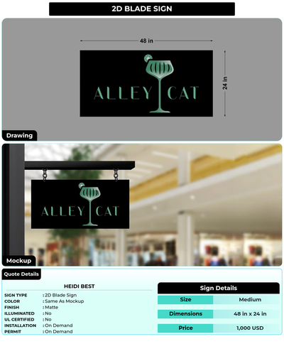 CUSTOM MOCKUP SIGN FOR Heidi Best