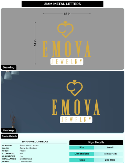 CUSTOM MOCKUP SIGN FOR Emmanuel Ornelas