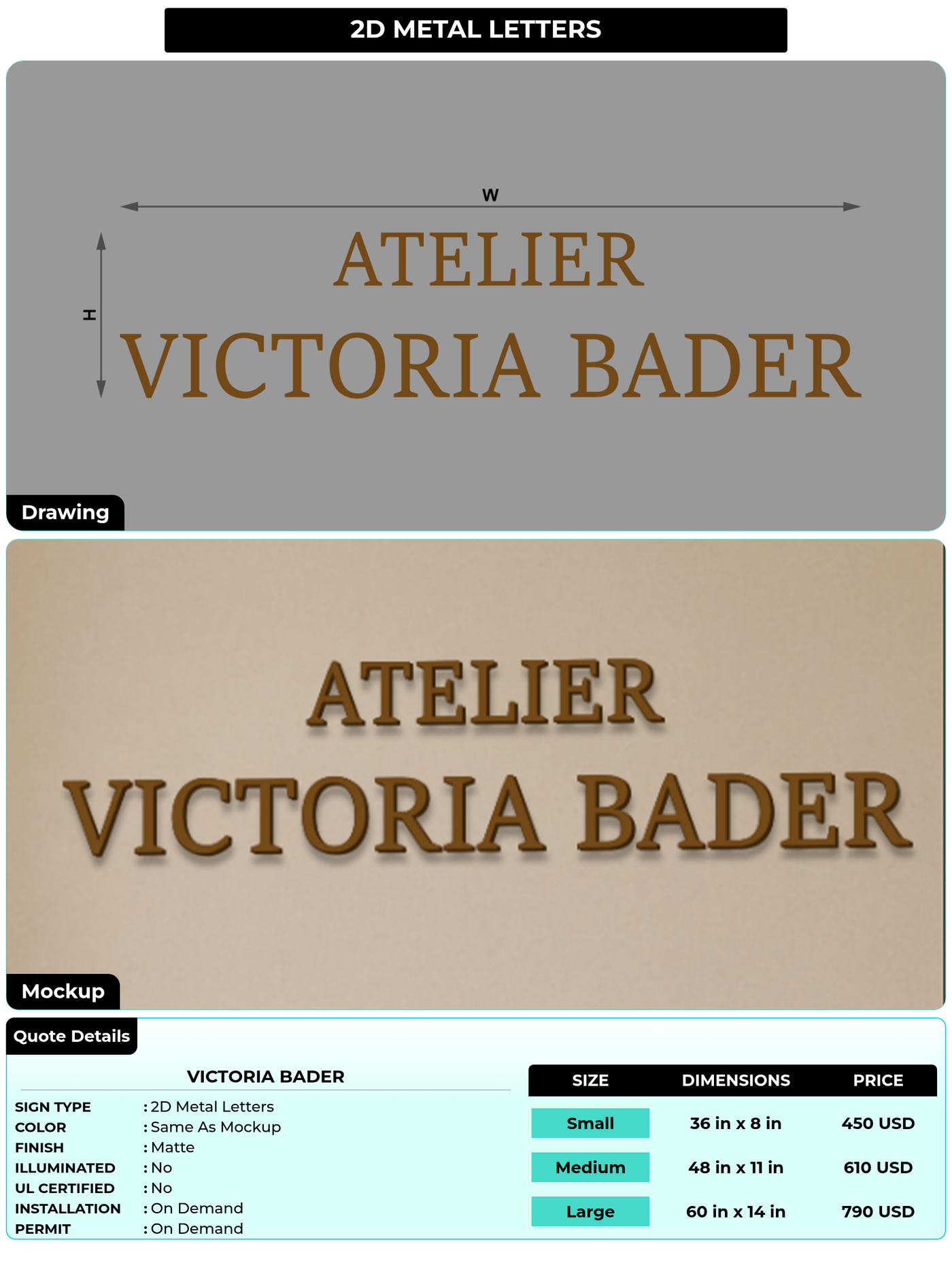 CUSTOM MOCKUP SIGN FOR Victoria Bader