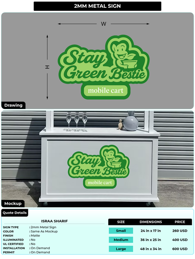 CUSTOM MOCKUP SIGN FOR Israa sharif