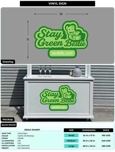 CUSTOM MOCKUP SIGN FOR Israa sharif