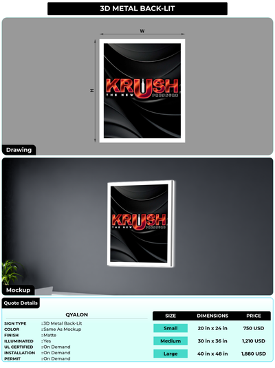 CUSTOM MOCKUP SIGN FOR Qyalon