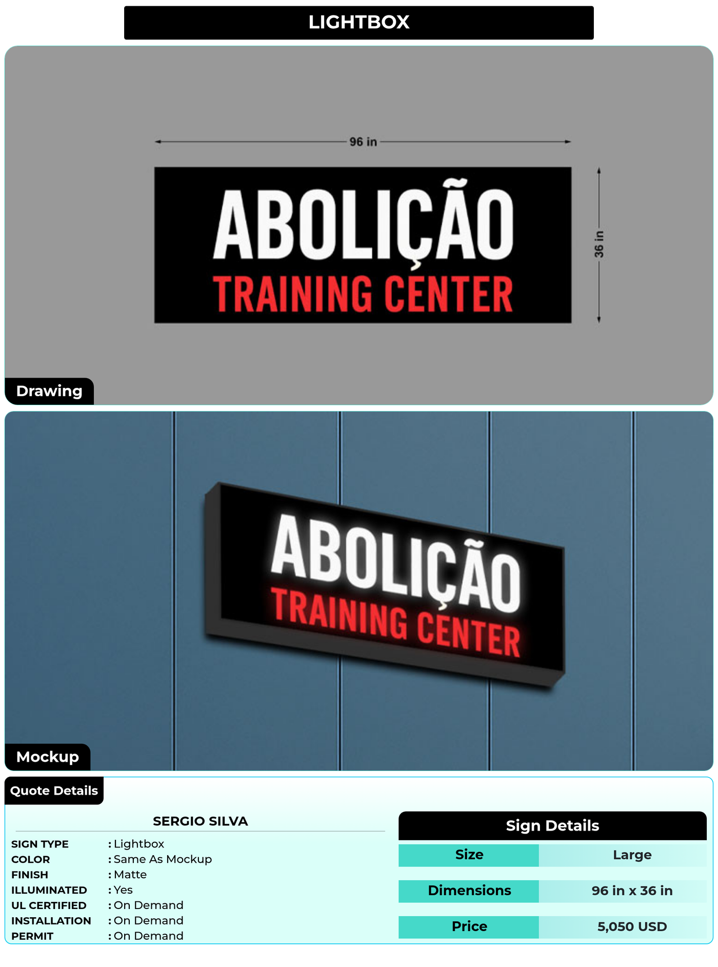 CUSTOM MOCKUP SIGN FOR Sergio Silva