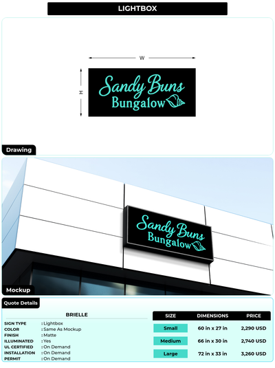 CUSTOM MOCKUP SIGN FOR Brielle
